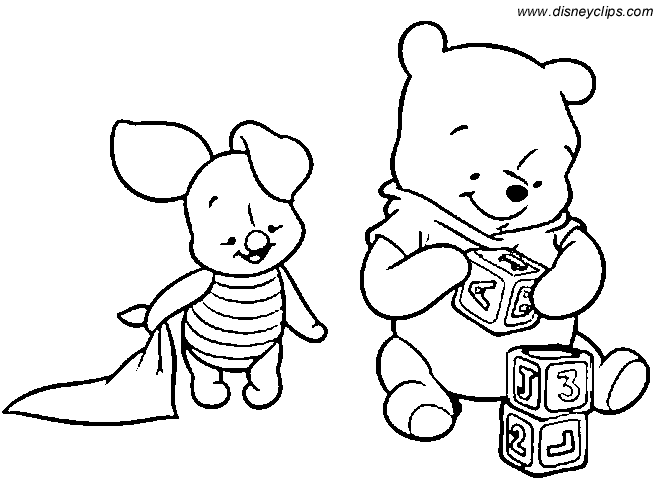Baby Winnie The Pooh And Friends Coloring Pages