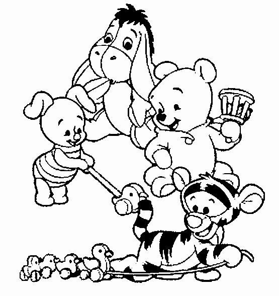 Baby Whinnie The Pooh Coloring Pages