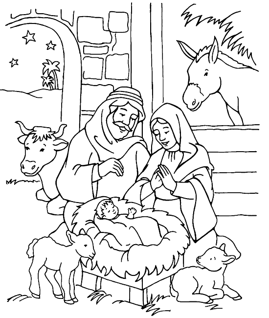 Baby Jesus Coloring Pages For Kids