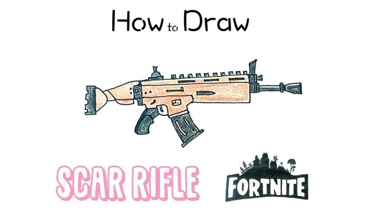 Assault Rifle Fortnite Guns Coloring Pages