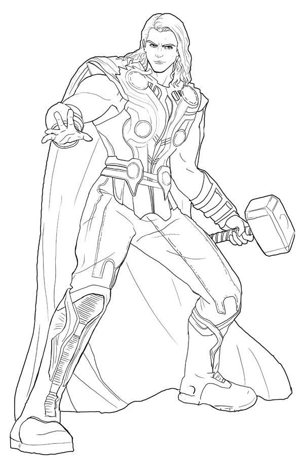 Avengers Infinity War Thor Coloring Pages