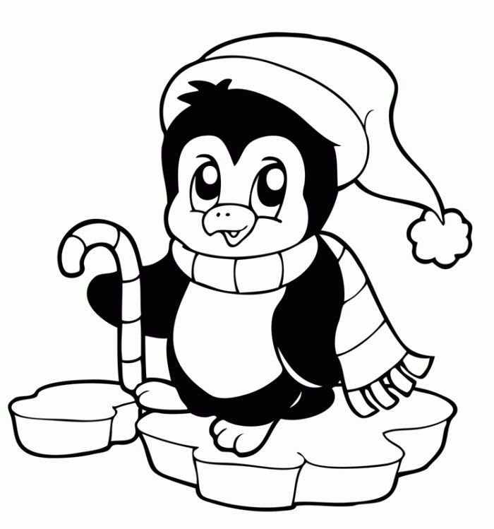 Baby Penguin Coloring Sheet