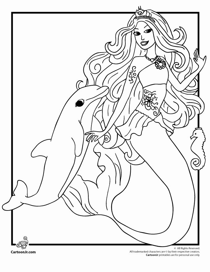 Barbie Mermaid Coloring Pages Pdf