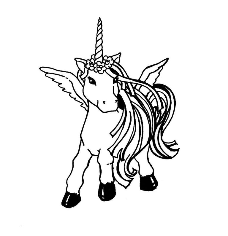 Baby Unicorn Pictures To Color And Print