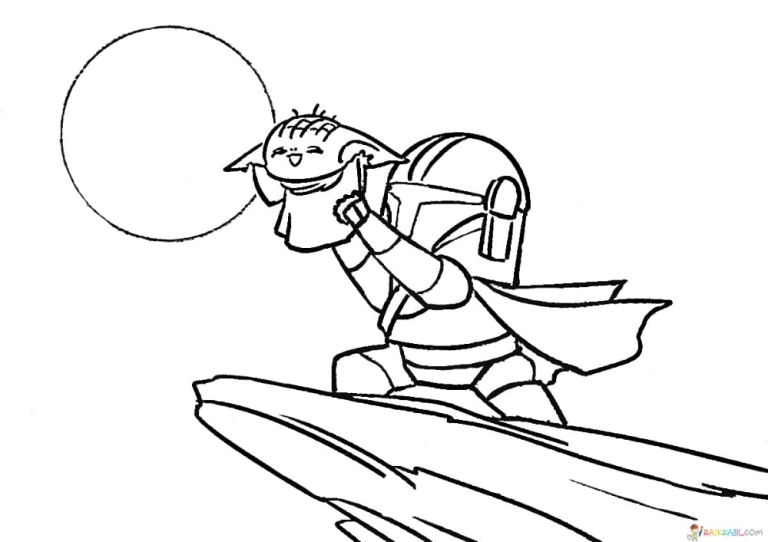 Baby Yoda Coloring Pages Free