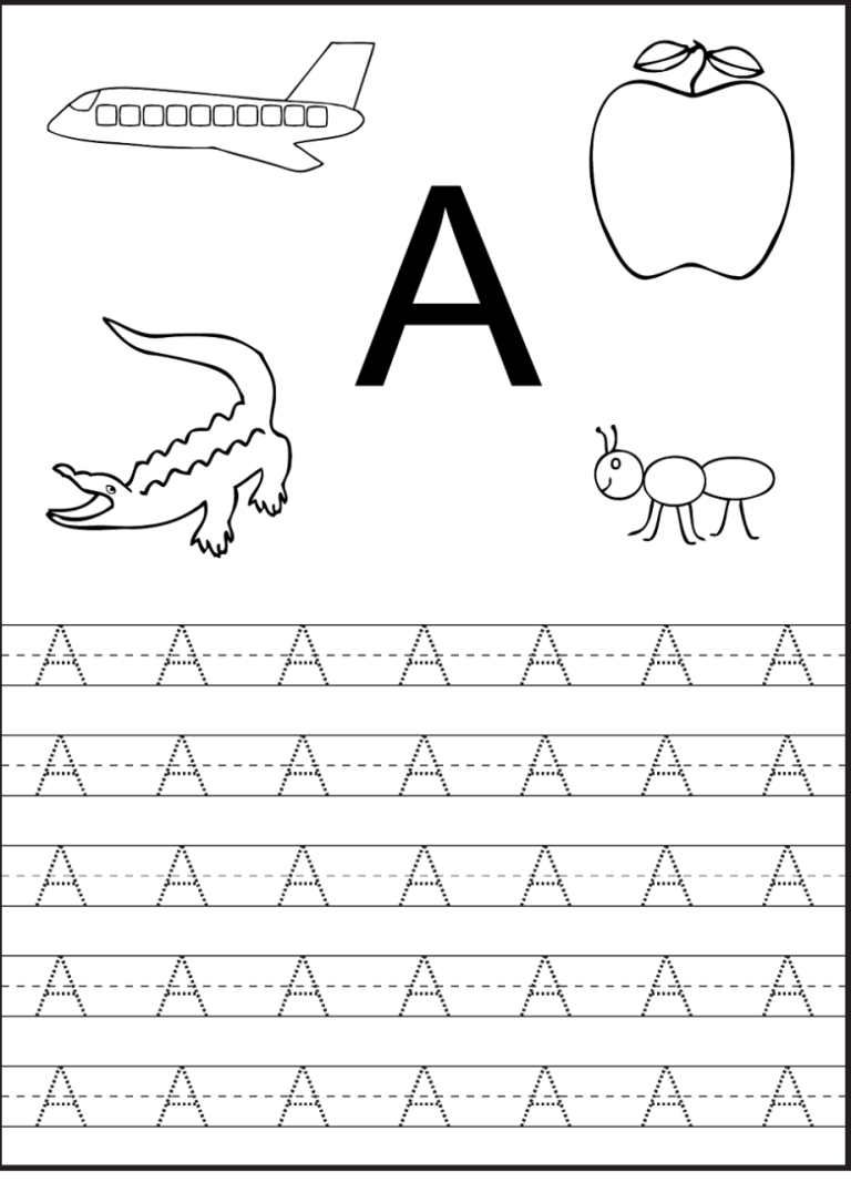 Printable Letter Tracing Worksheets For Preschoolers