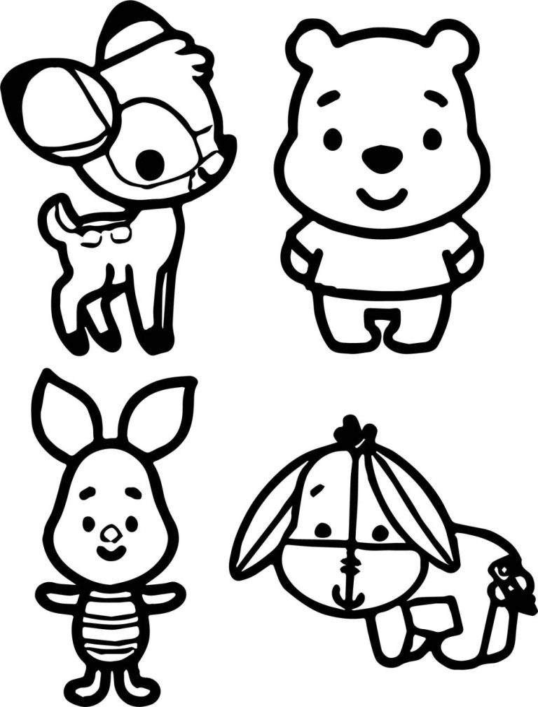 Baby Cute Winnie The Pooh Coloring Pages