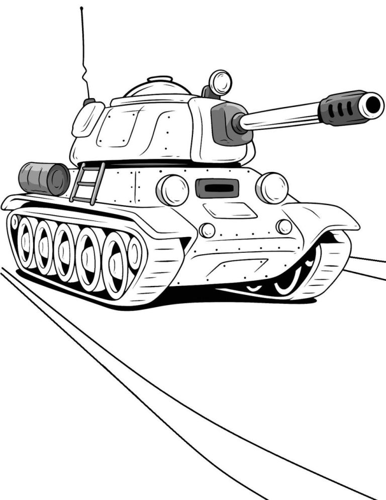 Army Tank Coloring Pages For Kids