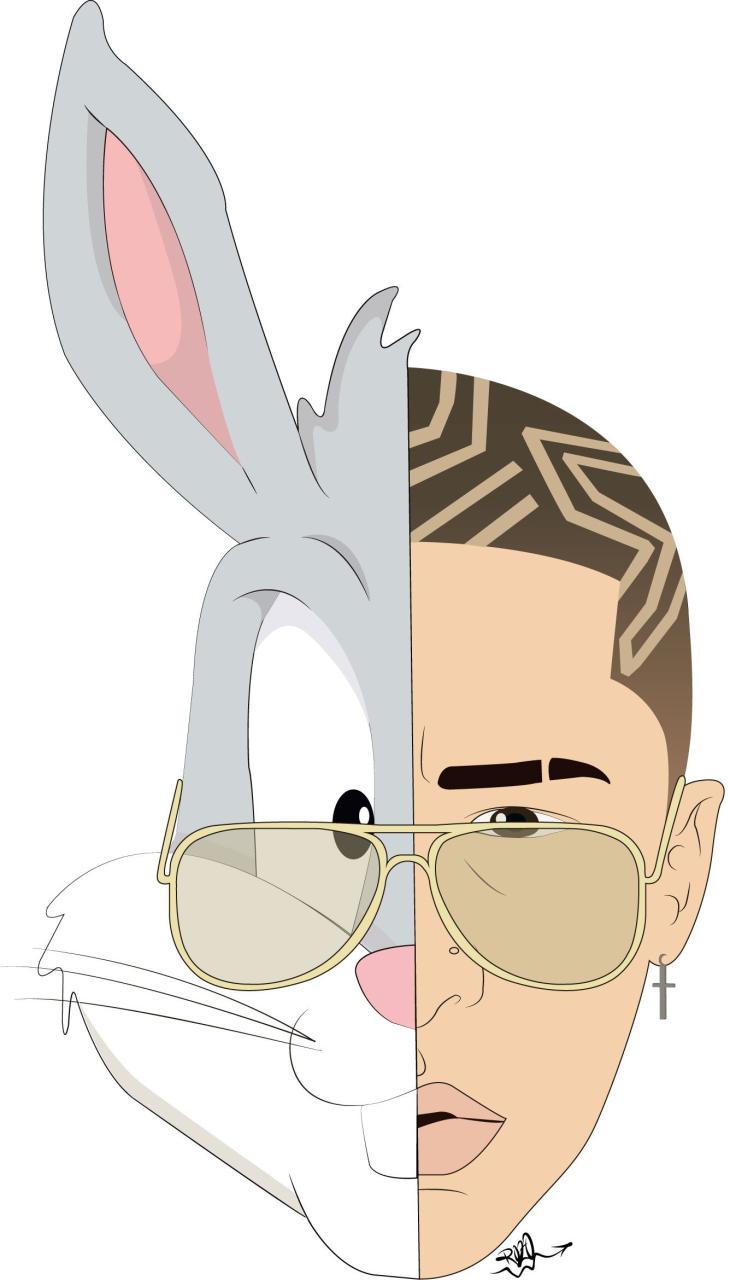 Bad Bunny Coloring Pages Free