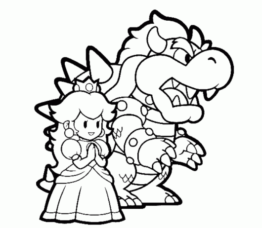 Baby Peach Mario Kart Coloring Pages
