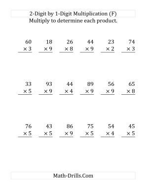 4th Grade Double Digit Multiplication Worksheets Pdf