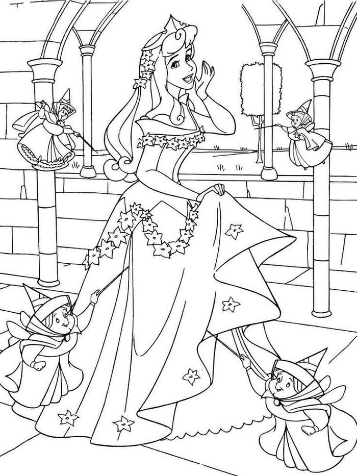 Aurora Disney Princess Printable Coloring Pages