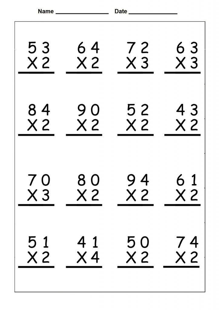 4th Grade Printable 3rd Grade Multiplication Worksheets