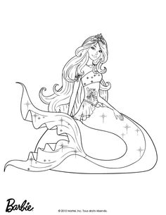 Barbie Mermaid Coloring Sheets For Girls