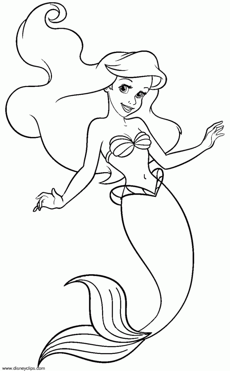 Ariel Coloring Book Pages