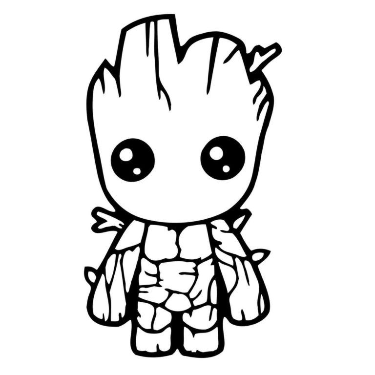 Baby Cute Groot Coloring Pages
