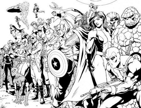 Avengers Marvel Coloring Pages For Adults