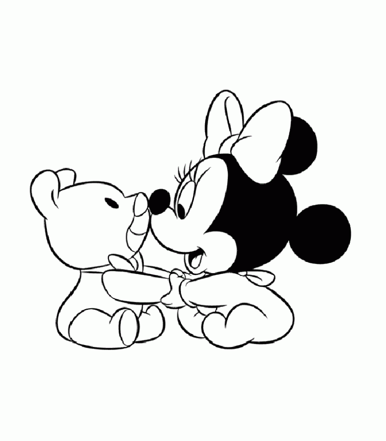 Baby Mickey Mouse Characters Coloring Pages