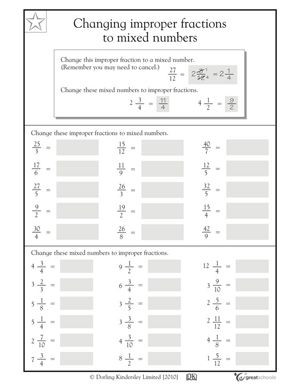 5th Grade Math Worksheets Grade 5 Fractions