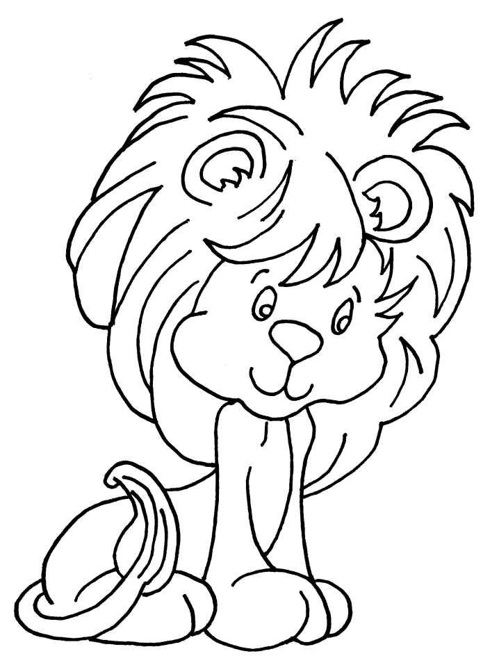 Baby Lion Colouring Pictures