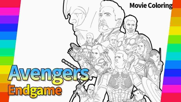 Avengers Endgame Printable Marvel Coloring Pages For Adults