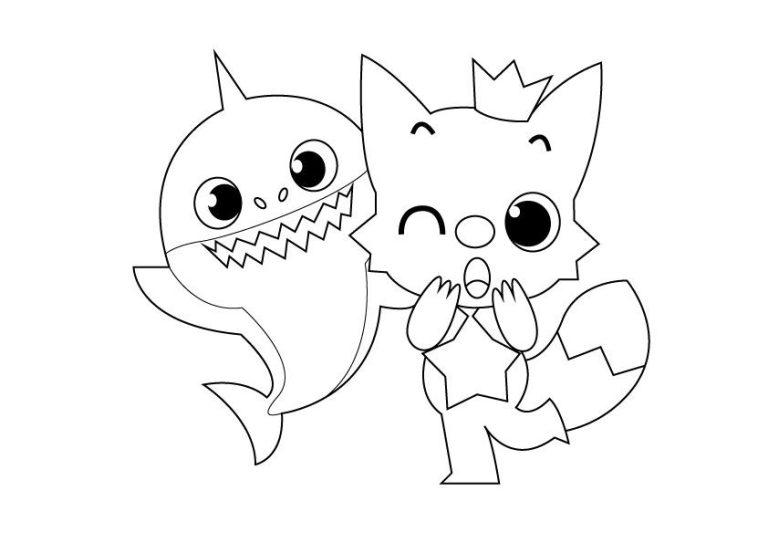 Baby Shark Coloring Pages For Toddlers