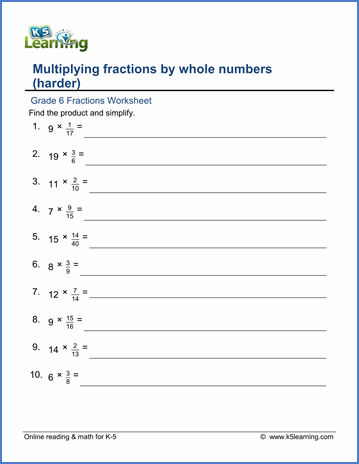 6th Grade Multiplication Worksheets Grade 6 Pdf