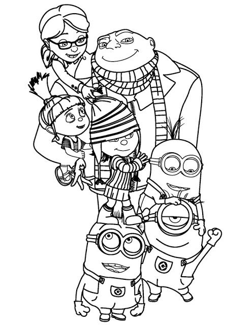 Print Free Printable Full Page Minion Coloring Pages