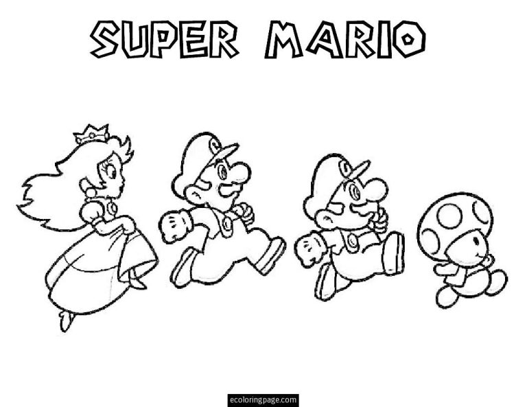 Mario And Luigi Coloring Pages To Print