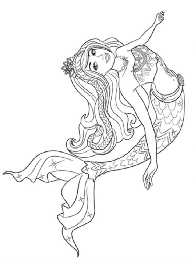 Mermaid Barbie Coloring Sheets