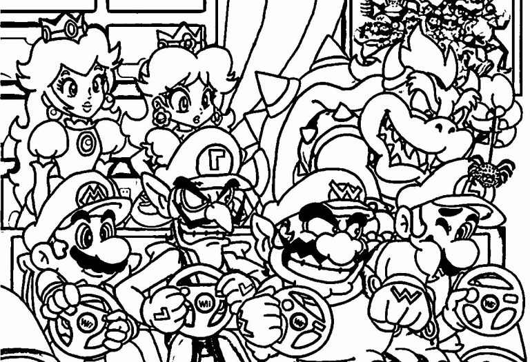 Printable All Super Mario Characters Coloring Pages