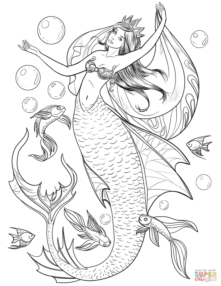 Free Printable Mermaid Coloring Pictures