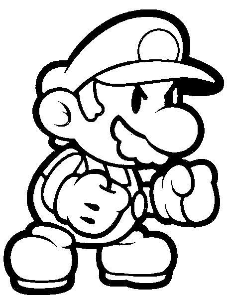 Free Printable Paper Mario Coloring Pages