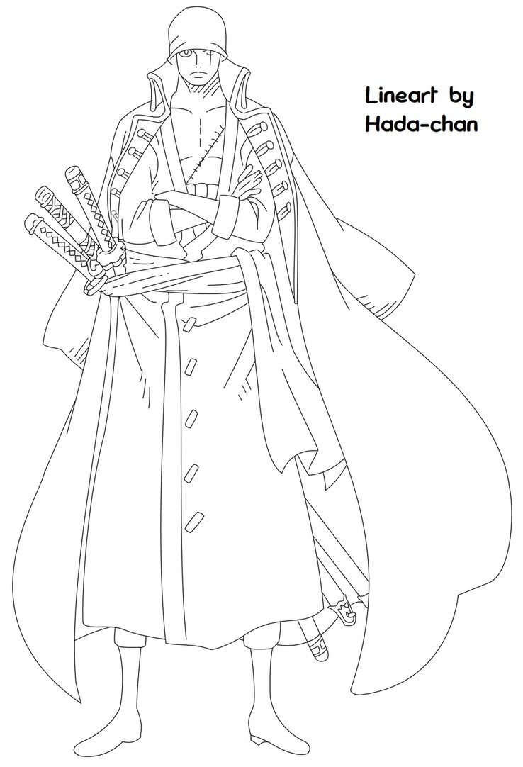 Roronoa Zoro One Piece Coloring Pages