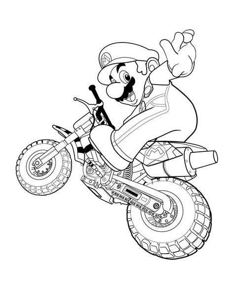 Printable Spiderman Motorcycle Coloring Pages