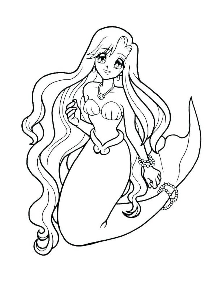 Mermaid Coloring Pictures For Girls