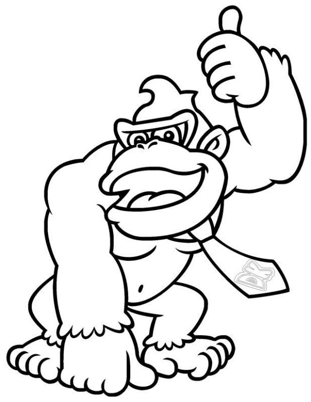 Mario Kart Donkey Kong Coloring Pages