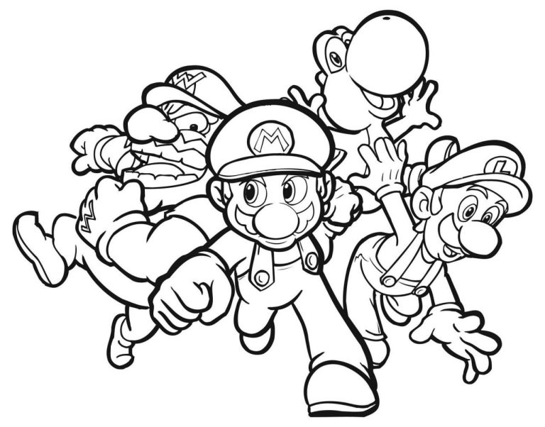 Coloring Sheet Super Mario Colouring Pages