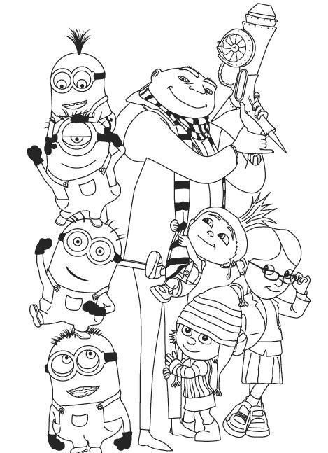 Printable Coloring Pages Minions Despicable Me