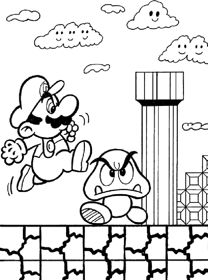 Bowser Mario Bros Coloring Pages