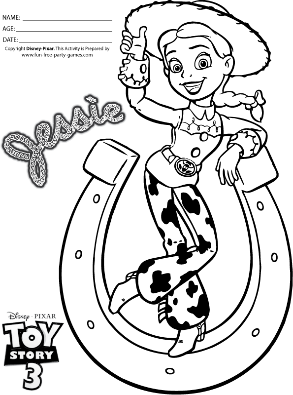 Free Printable Full Page Easy Toy Story Coloring Pages