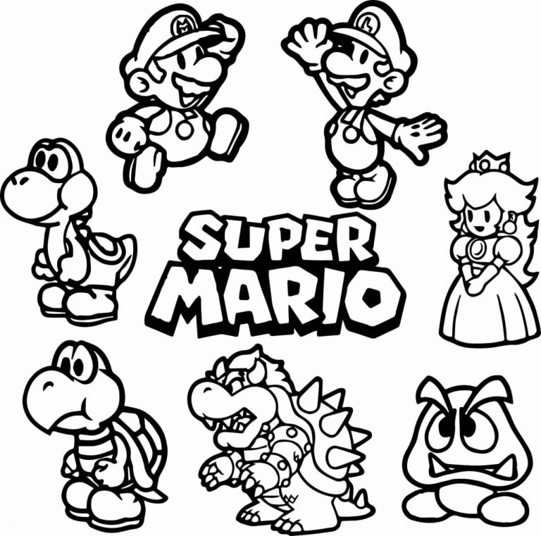 New Super Mario Bros Wii Coloring Pages