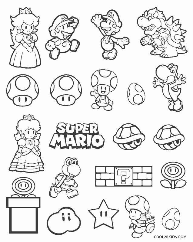 Super Mario Brothers Coloring Pages Free