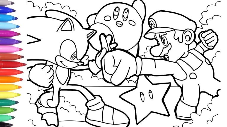Mario Sonic Coloring Pages Pdf