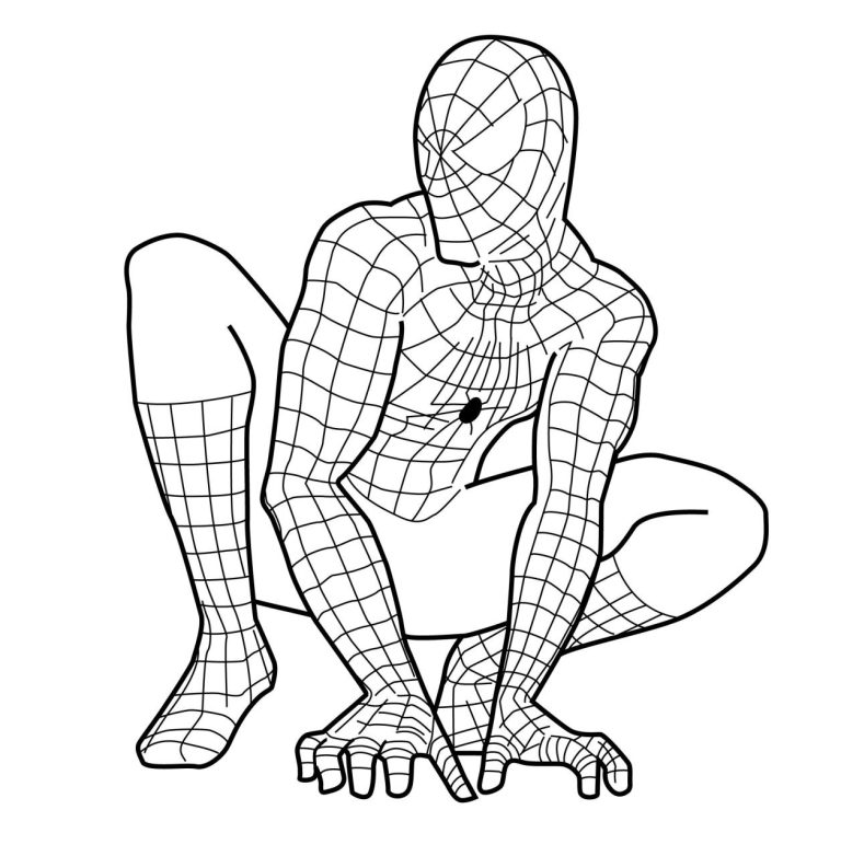 Full Page Free Printable Coloring Sheet Spiderman Coloring Pages