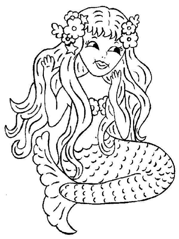Mermaid Coloring Pages Printable Free