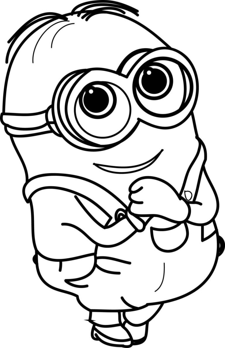 Easy Cute Minion Coloring Pages