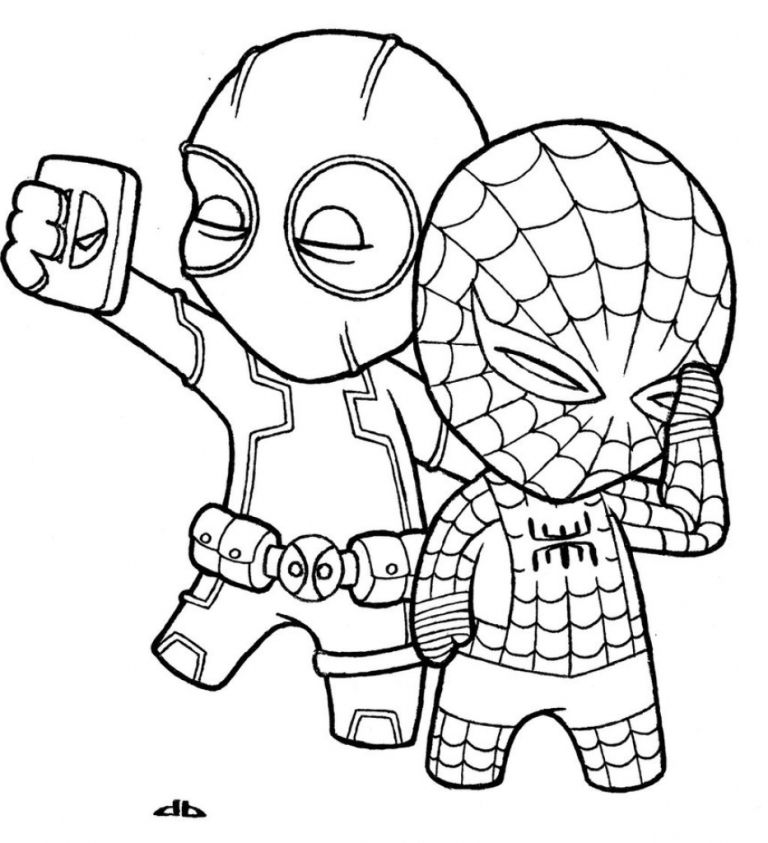 Cute Spiderman Coloring Pages For Kids