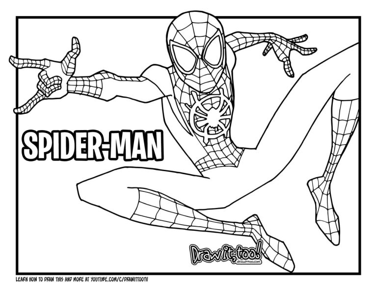 Spider Man Into The Spider Verse Coloring Pages Printable