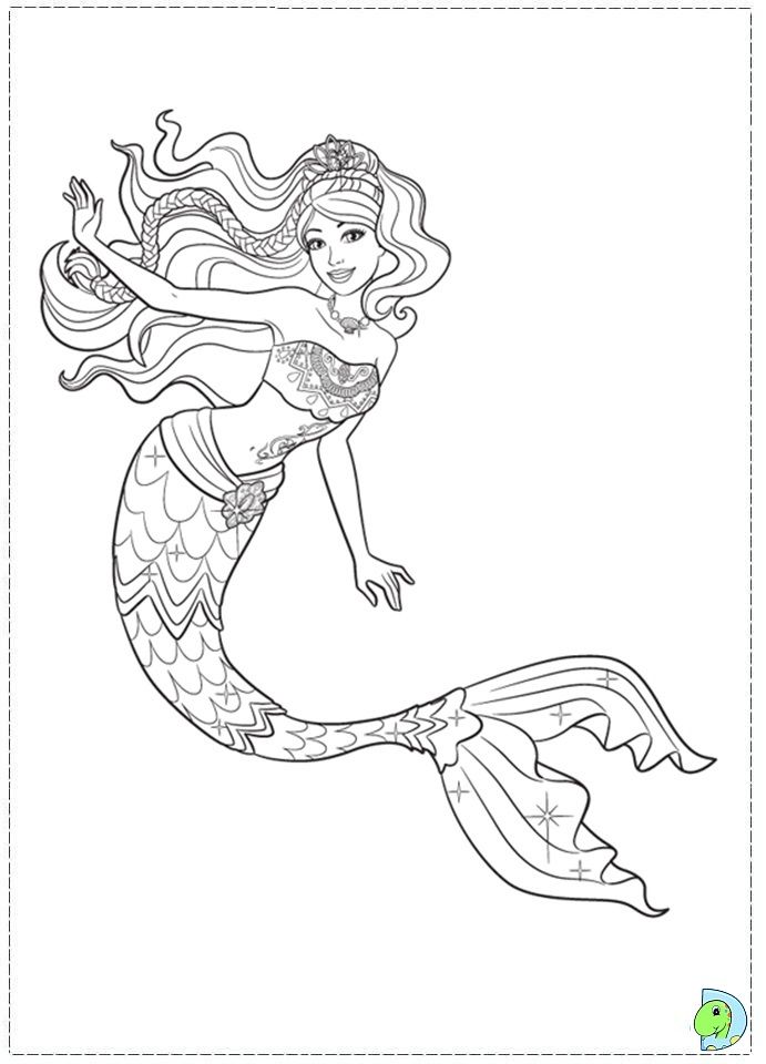 Mermaid Coloring Pictures Printable